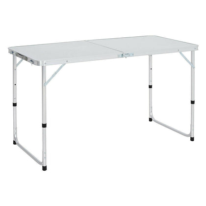 CAMPING TABLE FOLDING FLAT ADJUSTABLE HEIGHT OUTDOOR BBQ PICNIC GARDEN PORTABLE