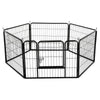 Heavy Duty 6 Panel Puppy Dog Play Pen Run Enclosure Welping Pen Playpen Black