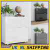 UKING Sideboard High Gloss Cabinet Cupboard Storage Chipboard With Drawer & Door