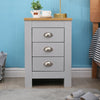 Wooden 3 Drawer Bedside Table Cabinet Bedroom Storage Unit,UK Stock