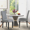 Dining Chairs Set 2X High Back Padded Seat Nailhead Trim Kitchen Livingroom Grey