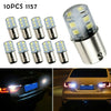 10pcs1157 LED Reverse Brake White Light Bulbs Tail Stop Light Parking Bulbs 12v
