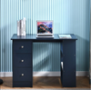 Dark Blue Wooden Computer Desk Office Desk Study Table Laptop PC Table