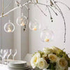 6/12/24/36pcs Hanging Christmas Baubles Clear Glass Tea Light Holder DIY Craft