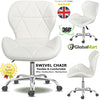 Cushioned Computer Desk Office Chair Chrome Legs Lift Swivel Small Adjustable UK