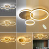 Aluminum LED Ceiling Lamp Ring Light Chandelier Lights Fixture Living Bedroom
