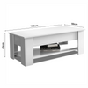 Adjustable Wooden Coffee Table With Storage Lift Top Up Drawer Shelf Living Room