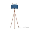 Metal Tripod Floor Lamp 190cm Tall Light Large Fabric Lampshades Home Lighting