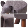 Animal Stool Footstool Footrest Elephant Ottoman Shoe Bench with Sponge Wood Leg