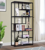 Industrial Metal Bookcase Vintage Retro Shelving Unit Tall Display Rack Cabinet