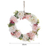 Artificial Rose Leaf Wreath Wall Door Hanging Rattan Plant Garland Festival Deco