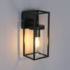 LED Rectangular Wall Light Sconce Clear Metal Lantern Up Dwon Light Lamp Fixture