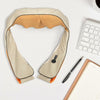 Neck Electric Shoulder Massager Back Kneading Pain Shiatsu Khaki