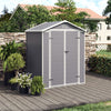 5x3 5x4 6x4.4ft Plastic Garden Shed House Patio Storage Tool Sheds Lockable Door