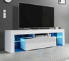130cm High Gloss TV Unit Cabinet Stand For Tvs upto 50" Matt Body With Led Light