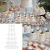 6 Tier Clear Cupcake Stand Muffin Holder Cardboard Cake Rack Princess Kids Party