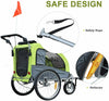 New Large Bike Dog Trailer Steel Pushchair Stroller Carrier Jogging Pet Ride New