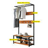 Hat and Coat Rack Stand Clothes Rail Shoe Storage Rack Hanger Hook Shelf 8 Hooks