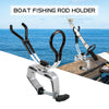 Bracket Boat Deck Clamp-On Aluminum Alloy Fishing Rod Holder Rack Pole Outdoor