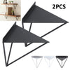 2PCS Durable Hairpin Industrial Wall Shelf Bracket Support Metal Prism Mount