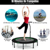 47'' Folding Trampoline Exercise Bouncer W/ Adjustable T-Shaped Handrail