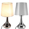 Touch Table Lamp Bedroom Bedside Dimmable Lights Tapered Shade With LED Bulb