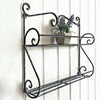 Vintage Style Rustic Shabby Chic Metal Wall Shelf Storage Unit Bathroom Cabinet