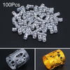 100Pcs Adjustable Metal Cuffs Dreadlocks Beads Braiding Hair Decorations