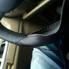 Universal Car Steering Wheel Cover Protector Glove Perforated Black Pu Leather