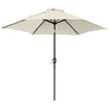 3M Outdoor Garden Parasol Sun Shade Patio Round Umbrella Crank Canopy Cream