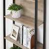 5 Tier Ladder Shelf Bookcase Industrial Storage Rack Metal Frame Display Stand