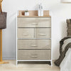 Fabric Chest of Drawer Bedroom Furniture Hallway Storage 5 Draws Metal Frame UK