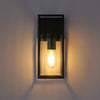 LED Rectangular Wall Light Sconce Clear Metal Lantern Up Dwon Light Lamp Fixture