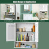 White Bathroom Wall Cabinet Storage Unit Cupboard with Mirror Wooden Shelves UK