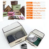 Large & Small Foldable Canvas Storage Folding Box Fabric Clothes Basket with Lid
