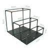 3x Retro Rectangle Metal Wire Industrial Wall Storage Unit Display Shelf Cabinet