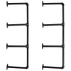 2x 3 Tiers Industrial Iron Pipe Shelf Retro Wall Mounted Shelving without board