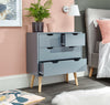CHEST OF 4-DRAWERS BEDSIDE TABLE CABINET STORAGE NYBORG BEDROOM FURNITURE
