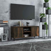 Vintage TV Stand Doors Rustic Media Storage Unit Metal Sideboard Shelves Cabinet