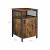 Industrial Style Side Table Vintage Tall Bedside Cabinet Nightstand Rustic Stand