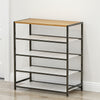 5 Layers Shoe Rack Storage Shelf Organizer Footwear Metal Mesh Shelves Stand UK