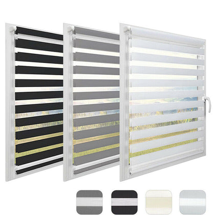 Day and Night Zebra/Vision Window Roller Blinds 3 Colours, 7 Sizes, 150cm Drop