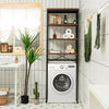Industrial Over-The-Toilet Storage Cabinet 3-Tier Washing Machine Rack Organizer