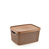 Small Large Plastic Storage Box with Lid Basket Container Kitchen Home Office