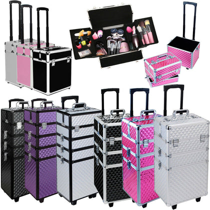 Extra Large Makeup Case Hairdressing Vanity Beauty Trolley Cosmetic Box Storage