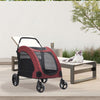 XXL Heavy Duty Dog Stroller Double Door Pet Trolley Carrier Cart Foldable Jogger