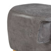 Grey Elephant Animal Footstool Faux Leather Ottoman Wood Legs Kids Adults Gift