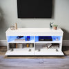 High Gloss White 120cm TV Stand Cabinet Unit 2 Door Sideboard with LED Lights