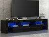 200cm RGB Moern Furniture TV Unit Cabinet Stand Doors LED Light With Drawer UK