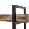 Vintage Rustic Industrial Metal Bookcase Tall Side Cabinet Storage Shelving Unit